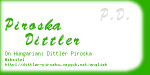 piroska dittler business card